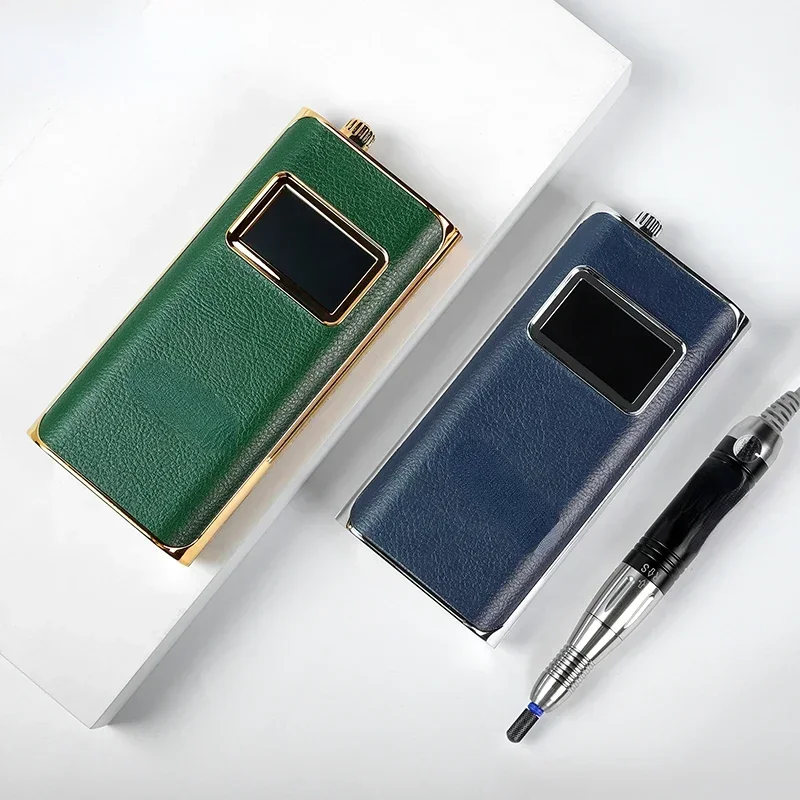 cross-border new model Microfiber Leather Rechargeable Portable 35000 rpm coreless Nail Drill