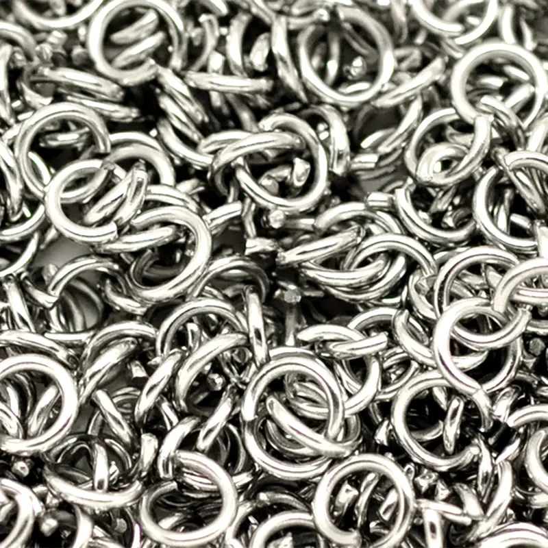 7500Pcs Silver Tone Round Stainless Steel Open Jump Rings DIY Fashion Jewelry Findings Wholesales 6x1mm