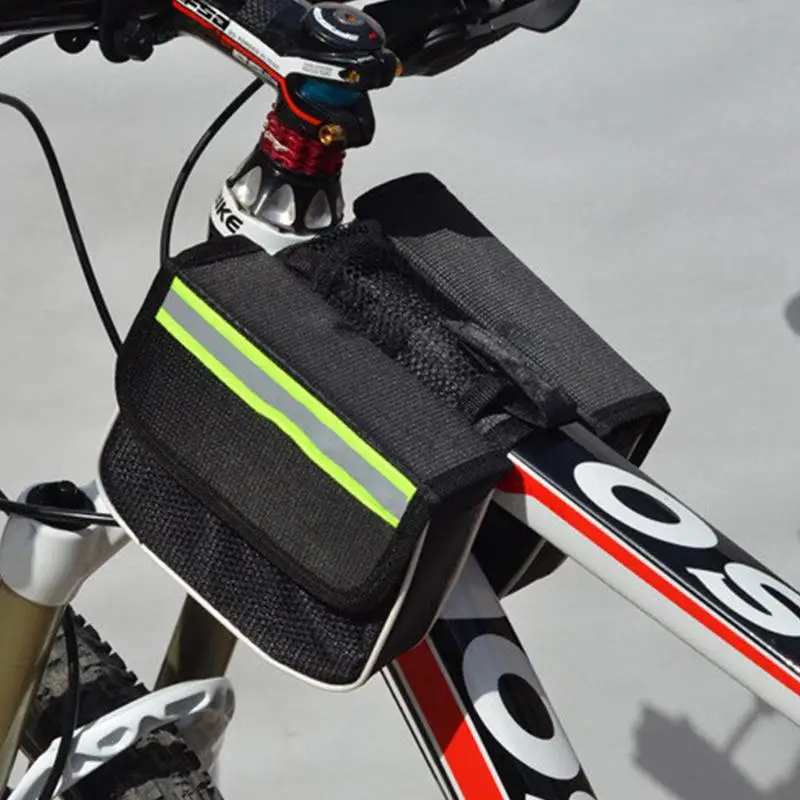 New Bicycle Front Frame Bag Front Bar Bicycle Bag - Suitable For Road And Mountain Bikes Outdoor Cycling Traveling And Hiking