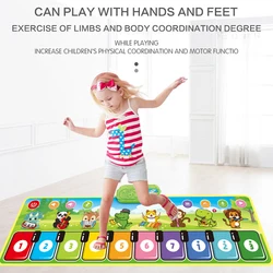 Children's Piano Mat Pedal Piano Music Dancing Carpet Parent-child Interaction Multifunctional Game Blanket Piano Mat Toys Gifts