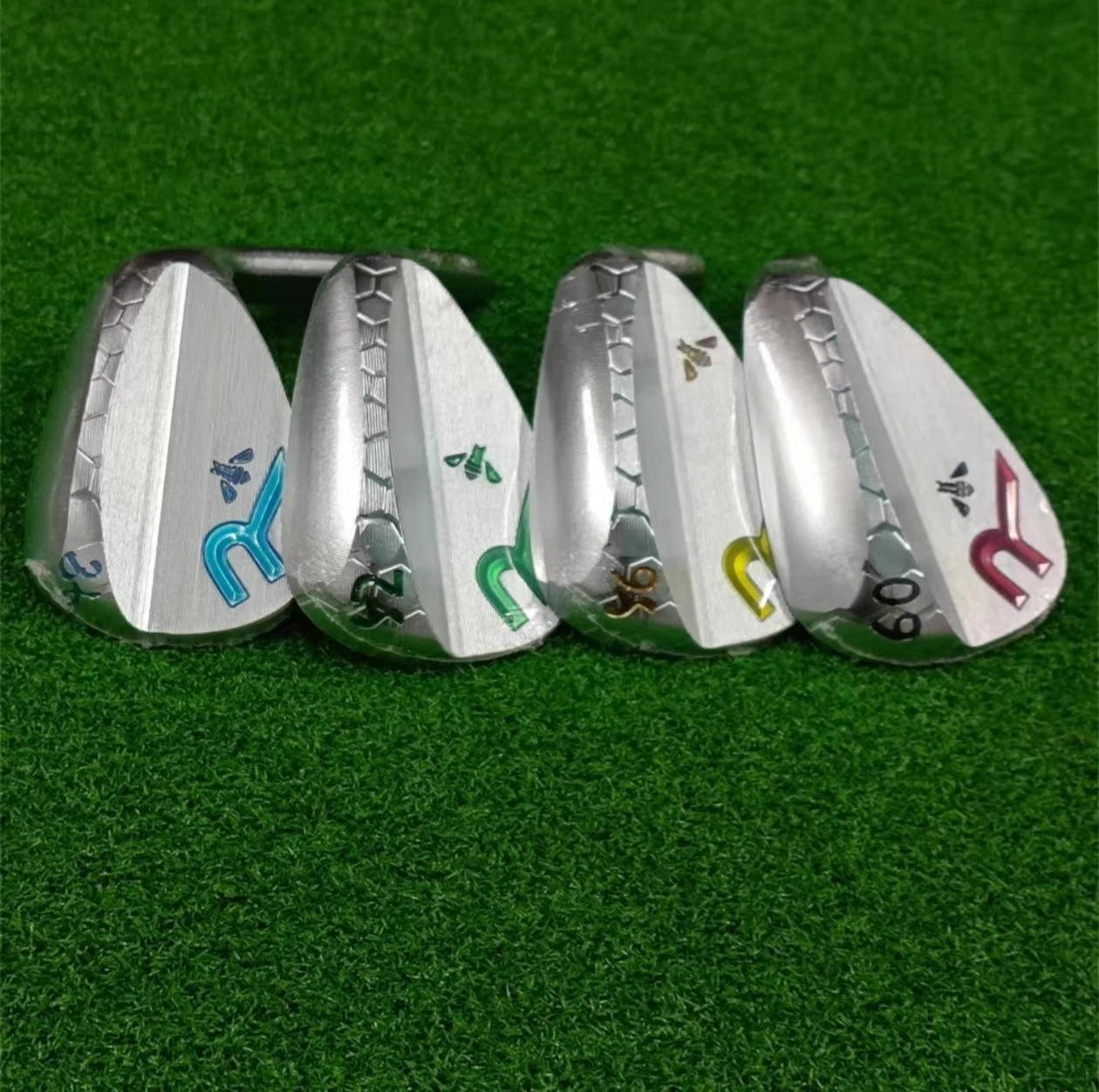 New Golf Club Wedges Shaft RODDIO Litte Bee Silver Head Colorful Logo, including 48 50 52 54 56 58 60 degrees.