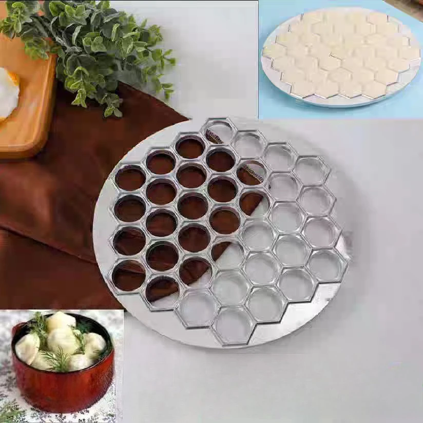 Küchenwerkzeuge 12/37 Löcher Italienischer Ravioli-Maker Wonton-Form Aluminiumlegierung Pelmeni Fleischknödel-Hersteller Machen Sie Es Selbst