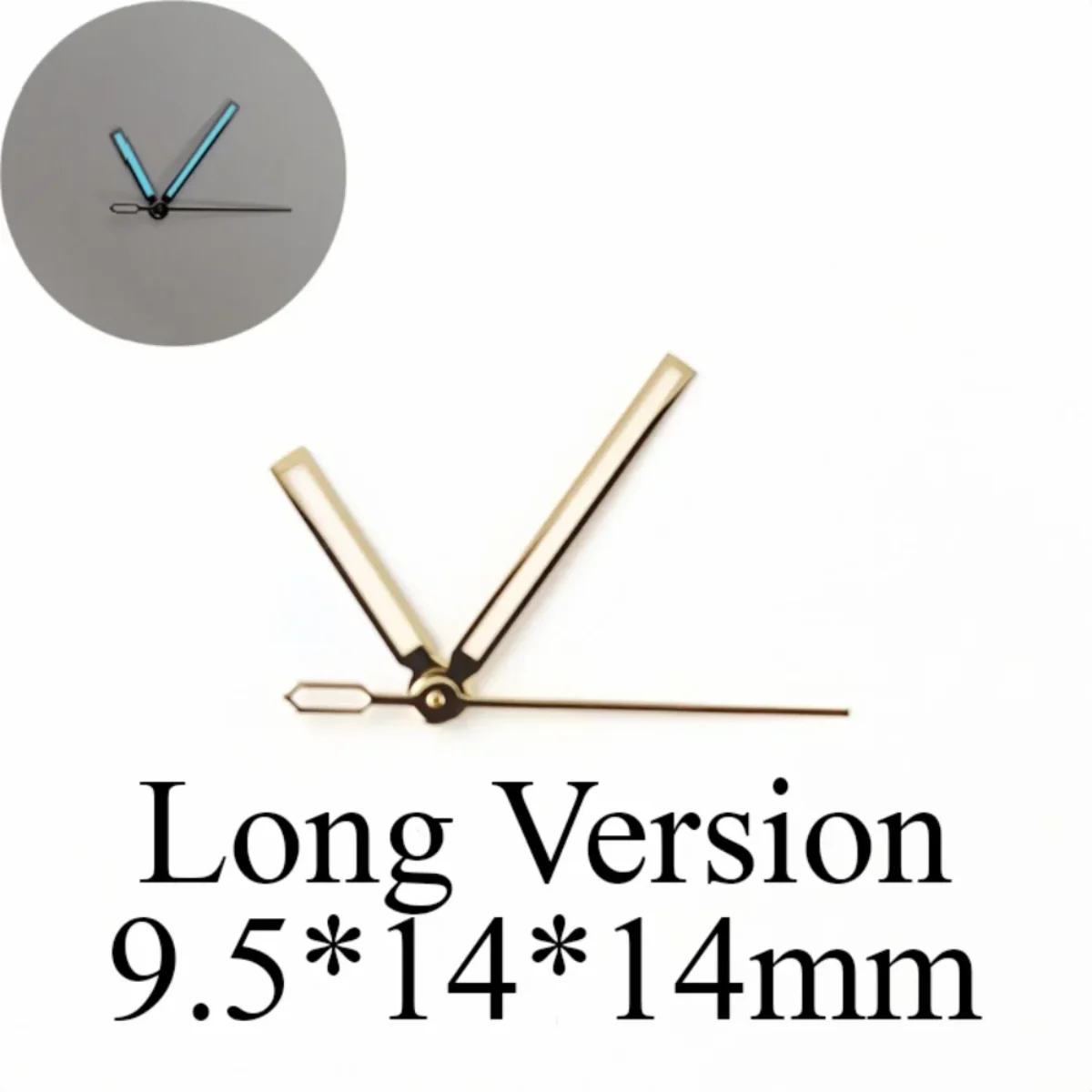 BGW9 Blue Lume 14mm NH35 Lancette dell'orologio Puntatore dell'orologio meccanico modificato fai-da-te NH36 Diametro dell'orologio subacqueo di superficie