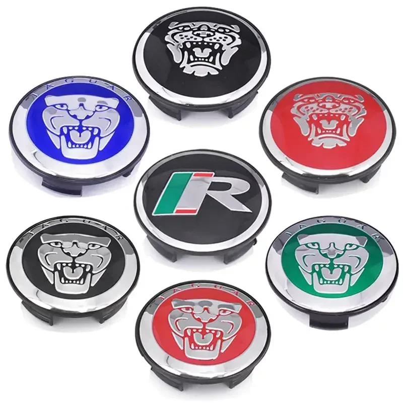 4Pcs Car Wheel Center Hub Caps Badge Rim Center Caps for Jaguar S-Type F-PACE F-Type XF XJ-S XJ-6 X-Type XK8 XK XFR Accessories