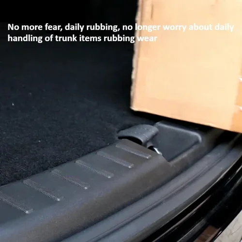 Imagen 2 del producto Placa protectora de barra de umbral de maletero para Tesla Model Y Launch/Juniper 2025 TPE cubierta protectora lateral placa de alféizar de puerta accesorios de coche