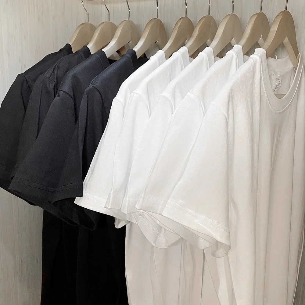 T Shirt Men\'s Casual Short Sleeve O-neck T-shirts Solid 2024 Summer Hot Sale Cotton Black / Gray / Green MYDBSH