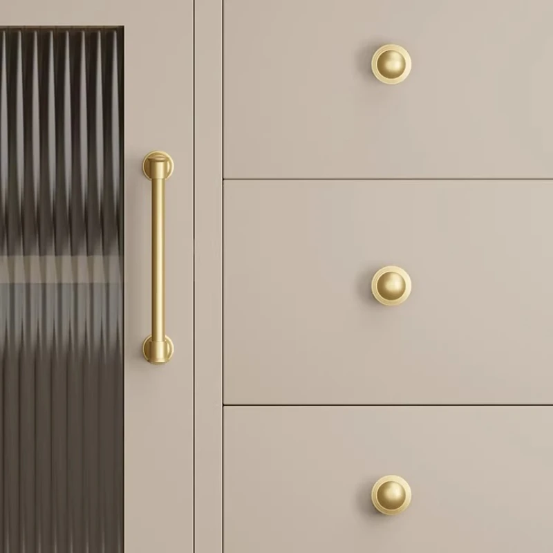 Messing Reines Kupfer Französischer Schranktürbeschlag Möbelgriff Kleiderschrank Schublade Küchenschrank Amerikanischer Retro Hochwertiger Griff – Detail 5