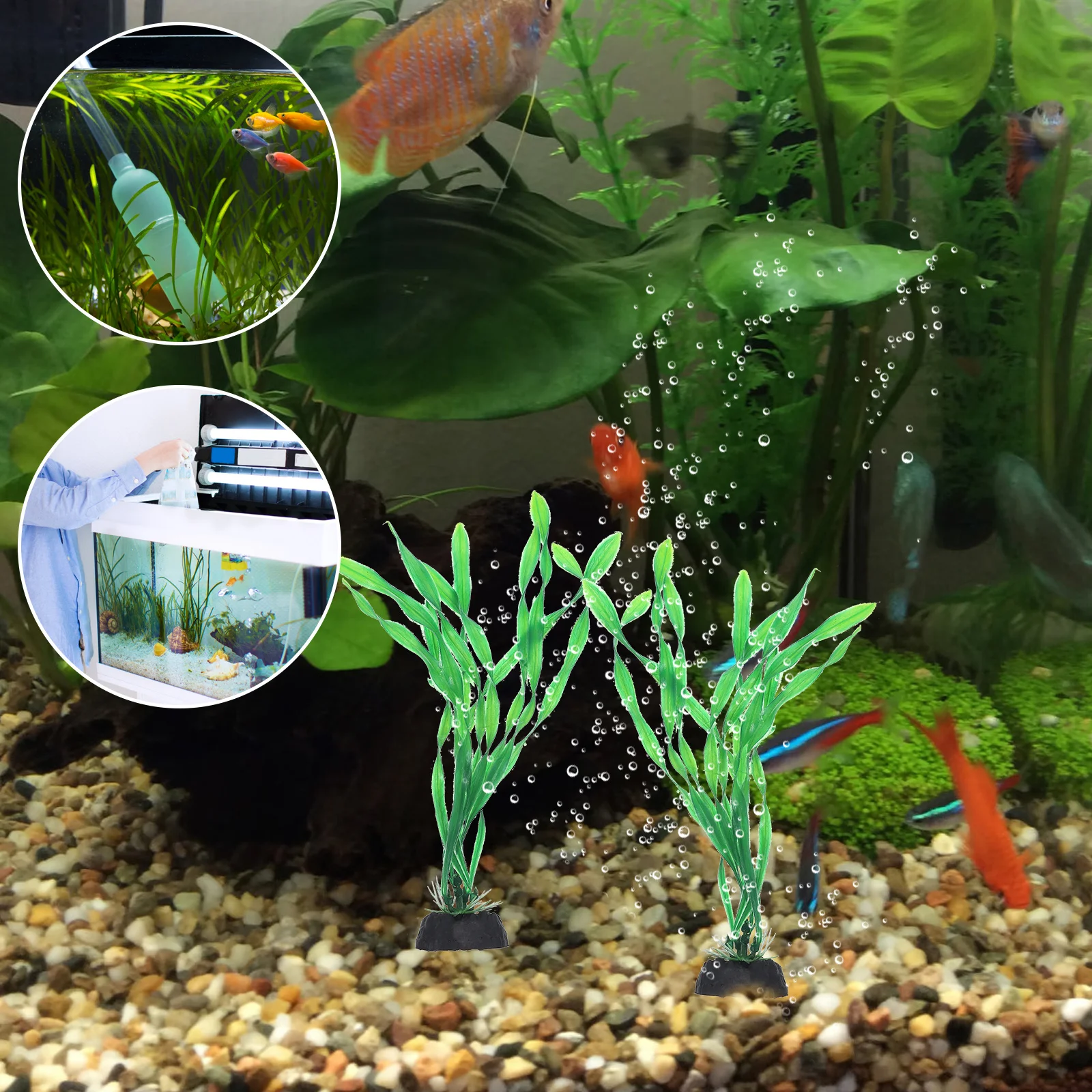 

10Pcs Lifelike Aquarium Grass Decor Delicate Fish Tank Plants Creative Decorative Fake Plants Household Use Fish Tank Decoration