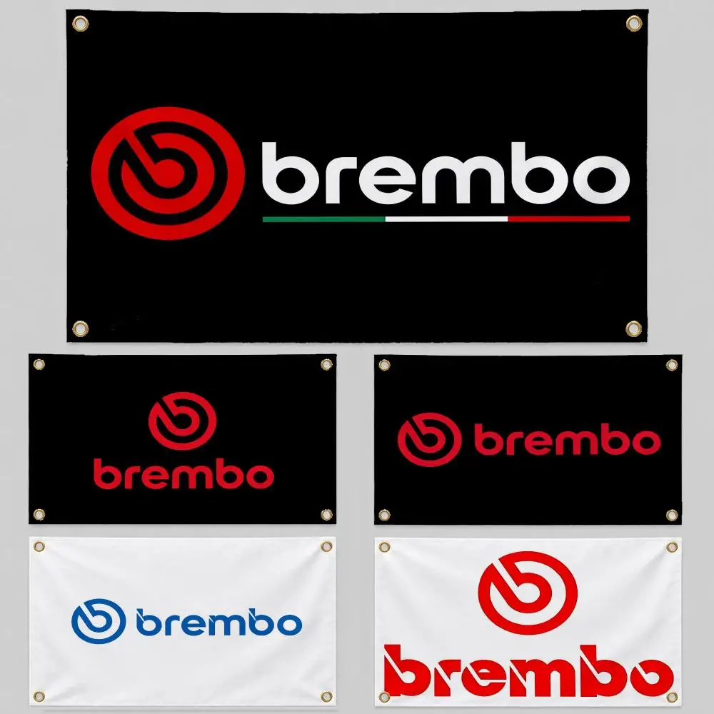 Auto Brembo Racing Brakes Motorsport Flags Wall Hanging Background Flag Wall Decor Banners for Outdoor Bedroom Dorm Room Decor