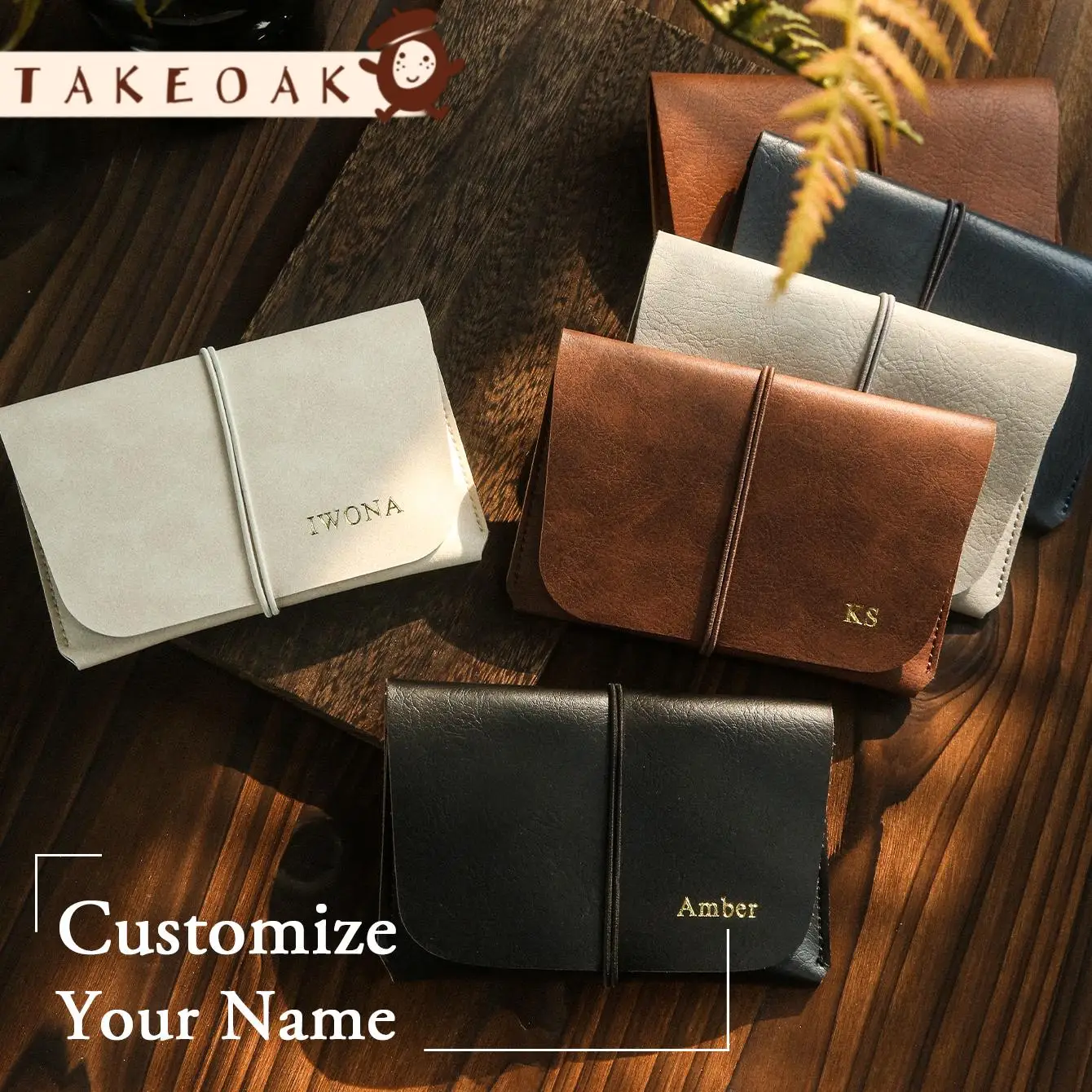 Women Wallets Purses PU Leather Money Bag Custom Name Vintage Passport Holder Gold Name Leather Passport Cover Engraving Wallets
