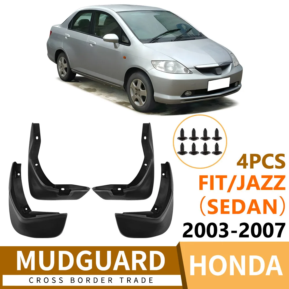 

For 2003-2007 Honda Fit Jazz Sedan Soft Front & Rear Mud Flaps Mudguards Splash Guards Auto Accessories