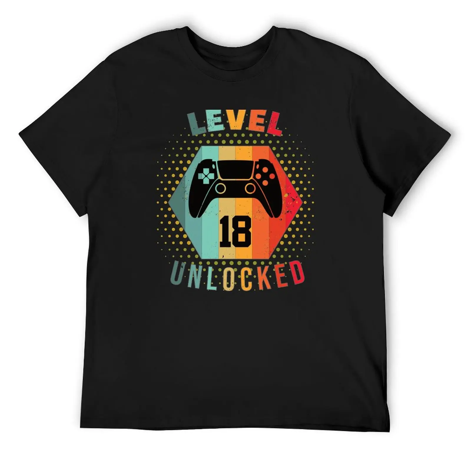 Men 18th birthday LvL 18 UNLOCKED for men 2003 T-Shirt vintage clothes oversized graphic tee custom t shirt mens t shirts