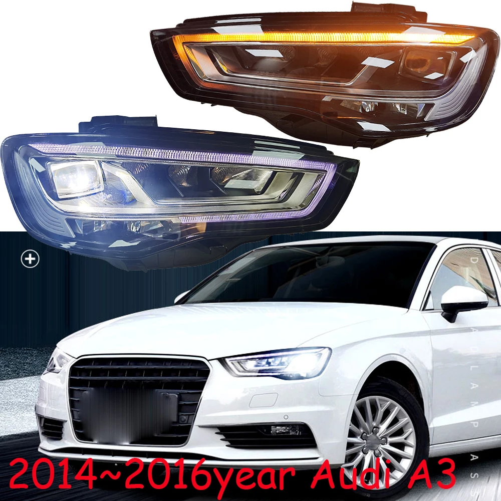 

Стайлинг автомобиля, фара для фар A3 2014 ~ 2016y, все светодиодные фары DRL A3, дневные ходовые огни, автоаксессуары