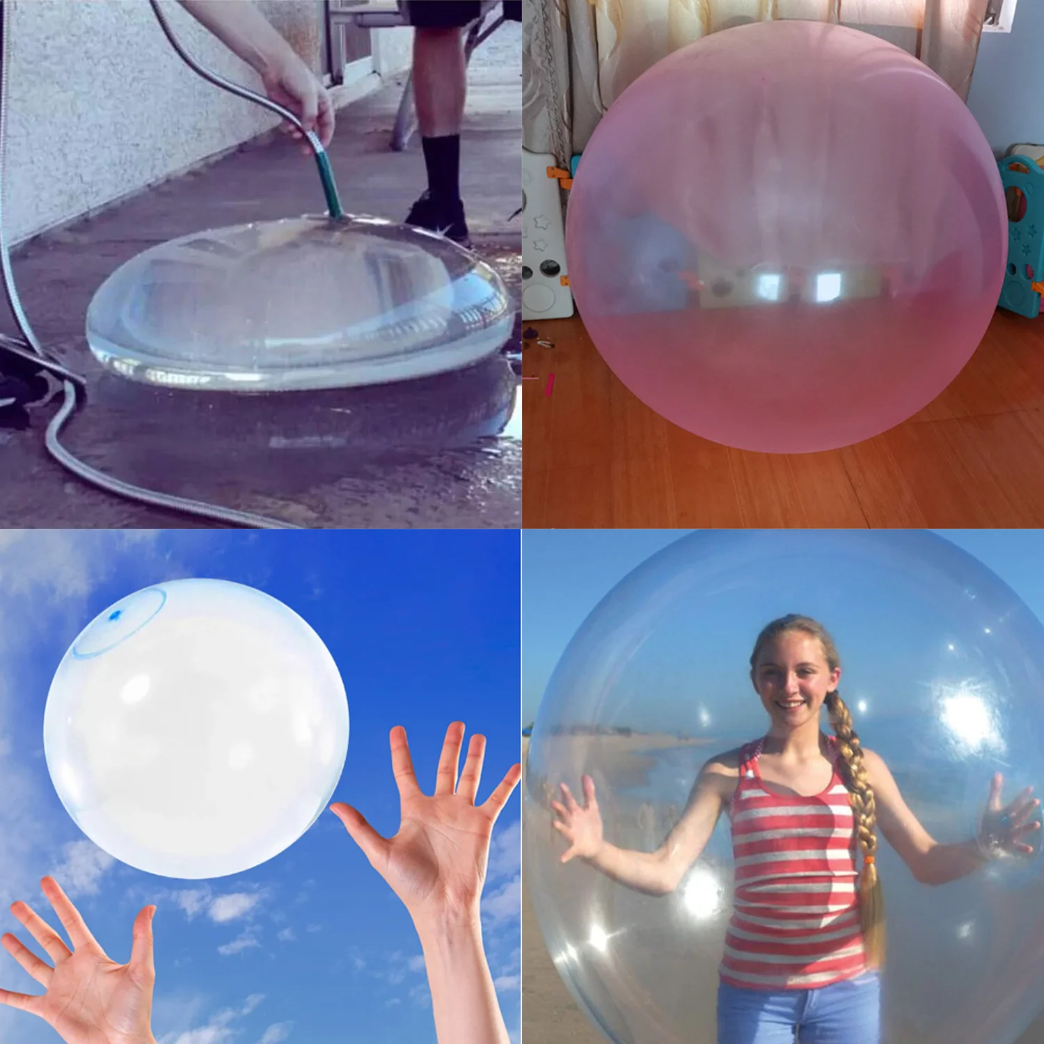 Water filled large balloons, inflatable bubble rackets, not easy to break, summer outdoor toys