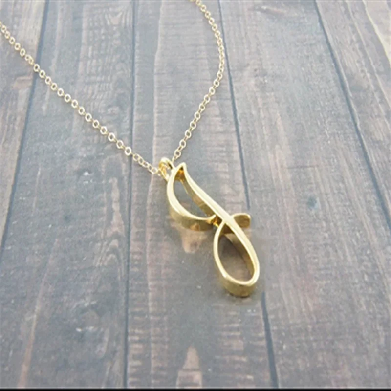 ZMZ 2019 Europe/US fashion English letter pendant lovely letter J text necklace gift for mom/girlfriend party jewelry