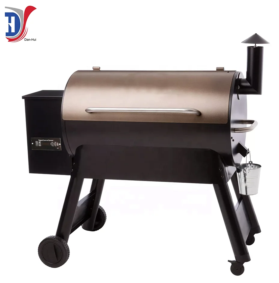 For Extra large wood pellet smoker and grill with 22-pound hopper capacity, newly designed barbecue smoker with digital