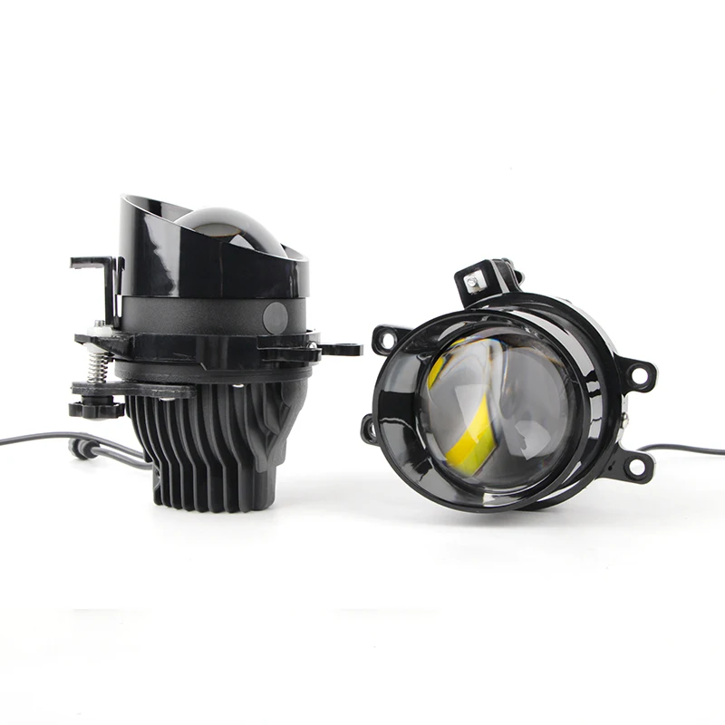For Toyota Led Headlights FogLights 3.0 Inch Bi Led Projector Lens 3 Colors for Car Lighting Headlamp Fog Lamp H11 12V
