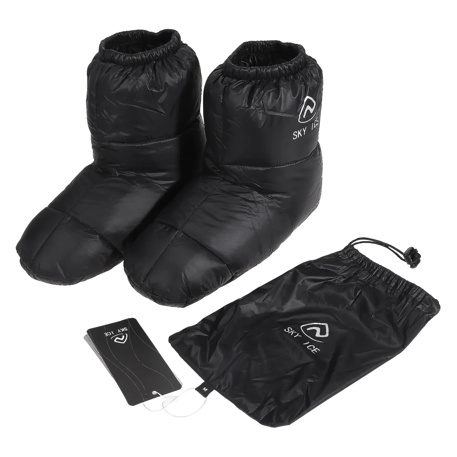 초경량 겨울 부드러운 따뜻한 방수 화이트 덕 다운 슬리퍼 부츠, 야외 캠핑 침낭 등반 신발, 발 커버