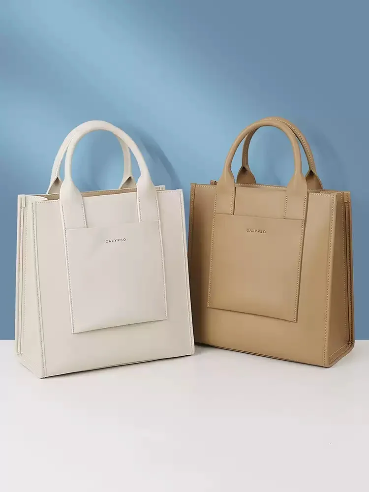 

New women's handbag, large-capacity vertical genuine leather women's crossbody bag, high-end commuting tote bag, mom's bag