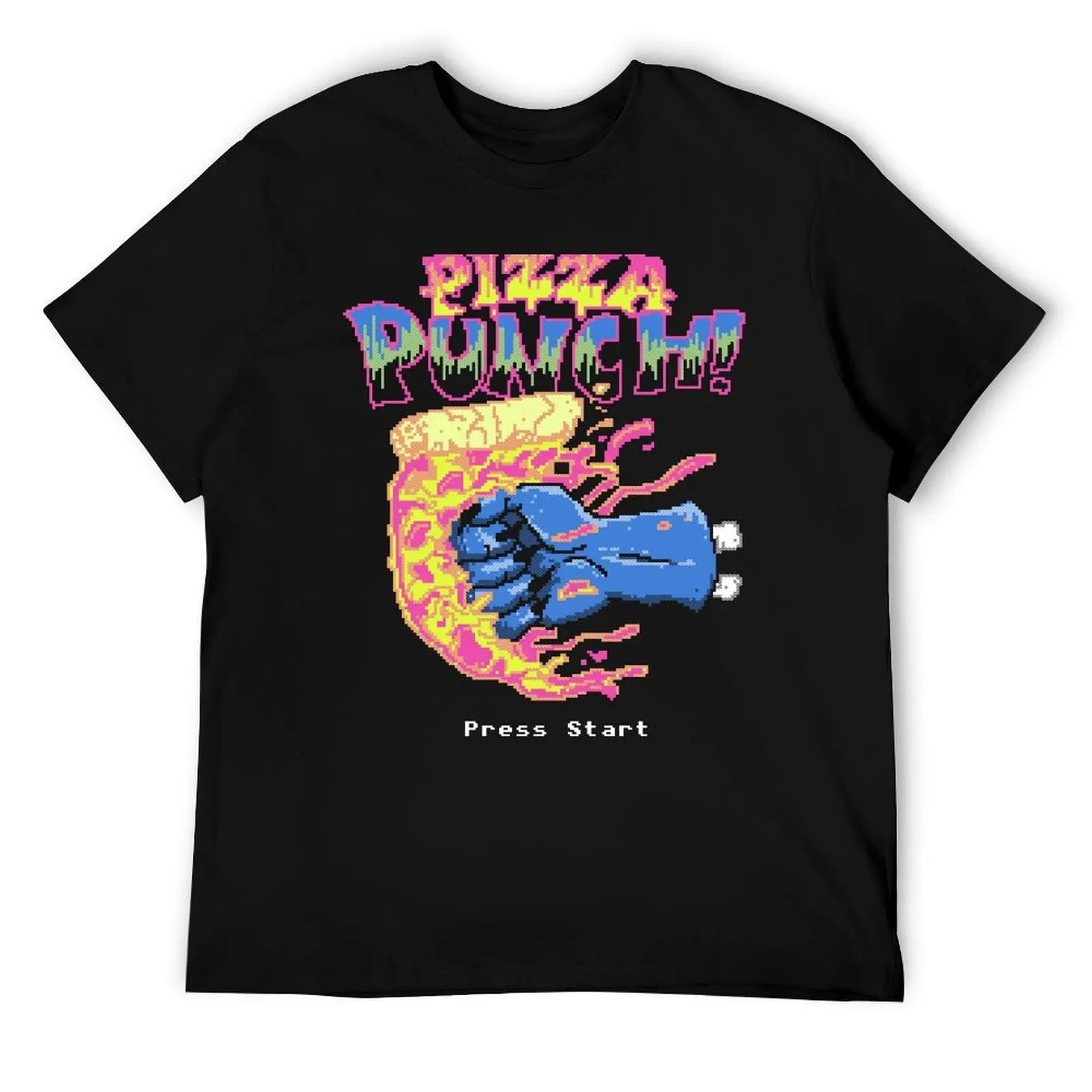 

Pizza Punch T-Shirt anime t shirts for man t shirt men 100% cotton luxury brand T-Shirt