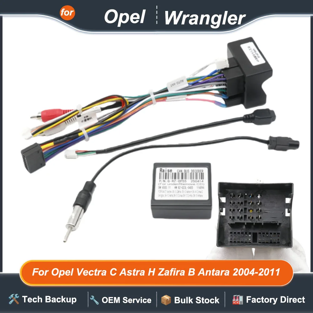 16 Pin Wiring Canbus Decoder G-RZ-OP55 Harness Adapter For Opel Vectra C Astra H Zafira B Antara 2004-2011 Android CD Radio