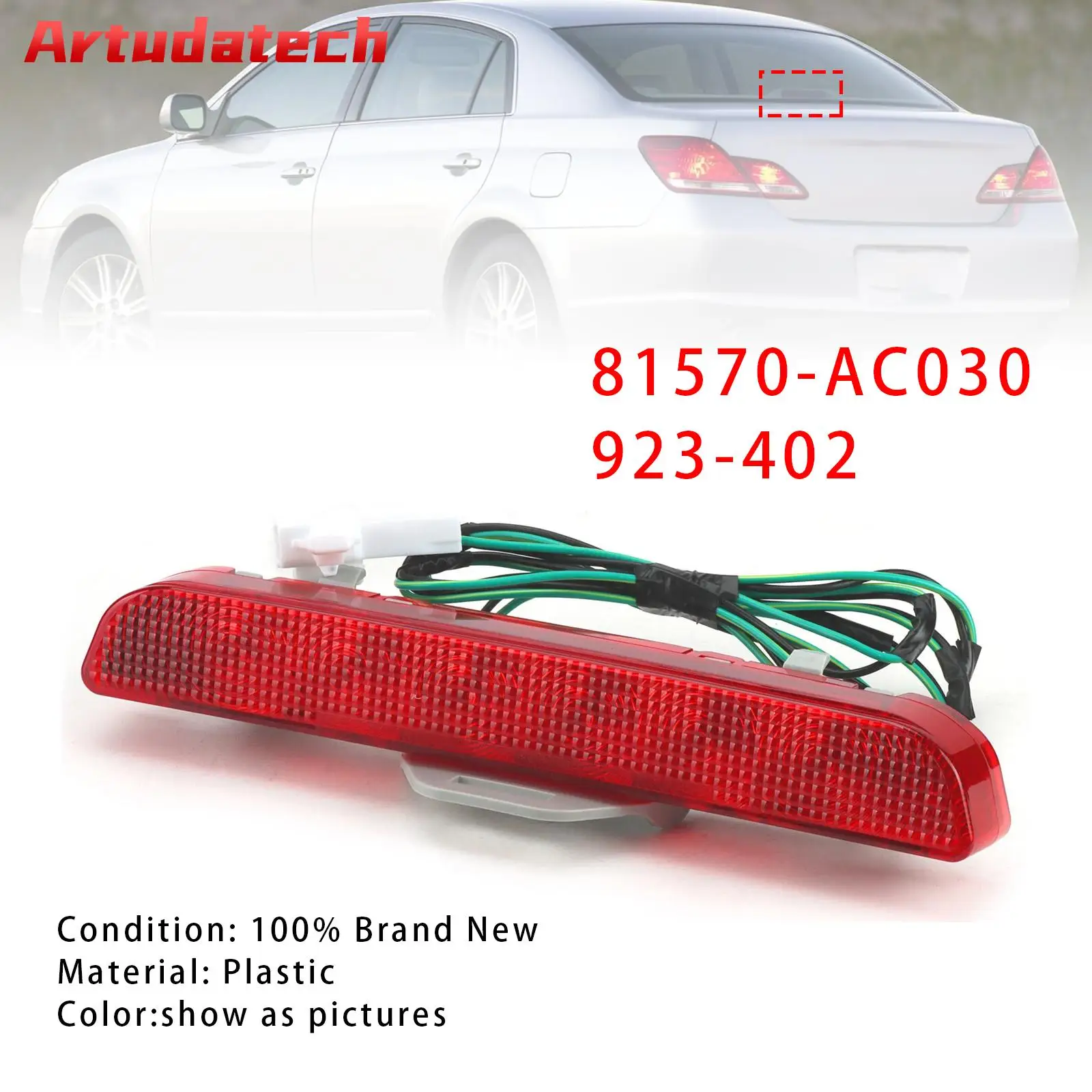 

Artudatech LED Third Brake Light Stop Lamp 81570-AC030 923-402 For Toyota Avalon 2005-2012 Car Accessories 84KR19R 81570AC030