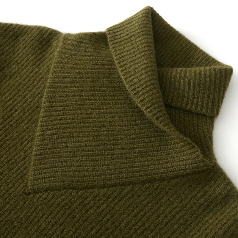 CHICUU femmes col châle pull en cachemire automne hiver 100% pull en cachemire automne hiver épais décontracté ample haut en cachemire