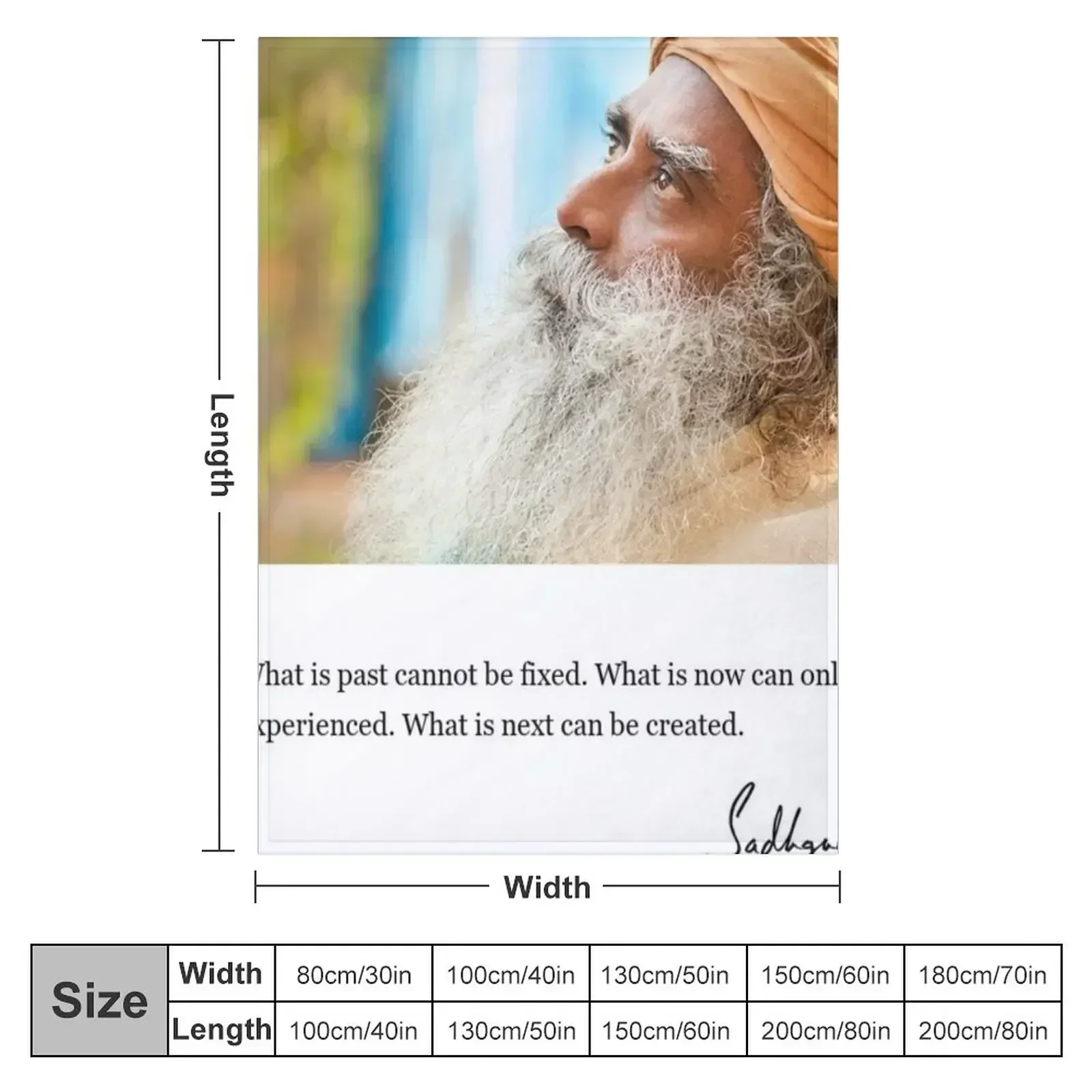 Create Your Future Sadhguru Throw Blanket Weighted Summer Thermal For Sofa Thin Blankets