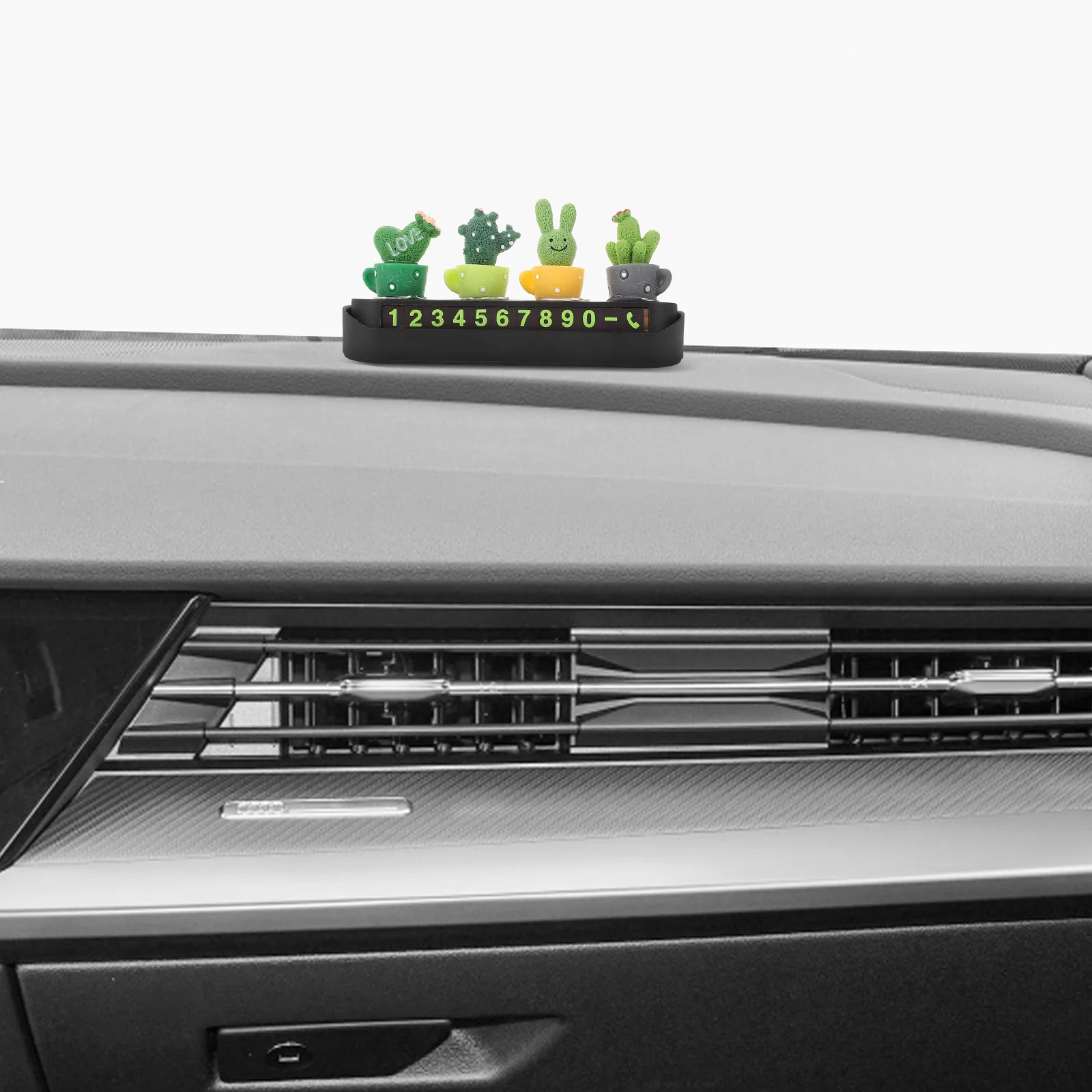

Cute Car Parking Phone Number Temporary Moving For Dashboard Small Durable Decorative Vehicle Plate
