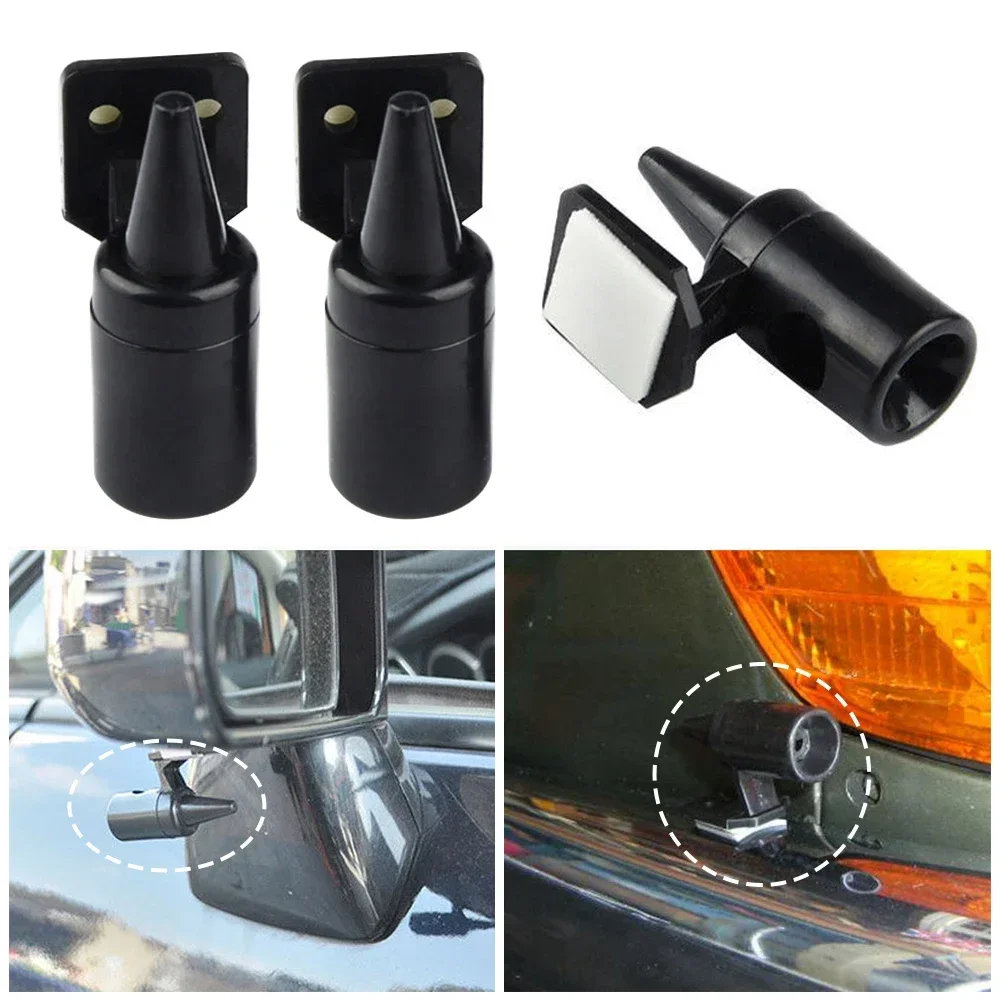 2PCS Ultrasonic Whistles Car Animal Repeller Safety Sound Alarm Black Deer Animal Alert Warning for Car Motorcycles