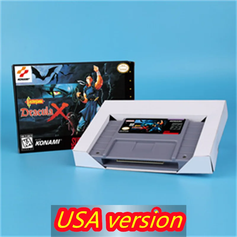 for Castlevania Dracula X 16bit game card for USA NTSC version SNES video game console