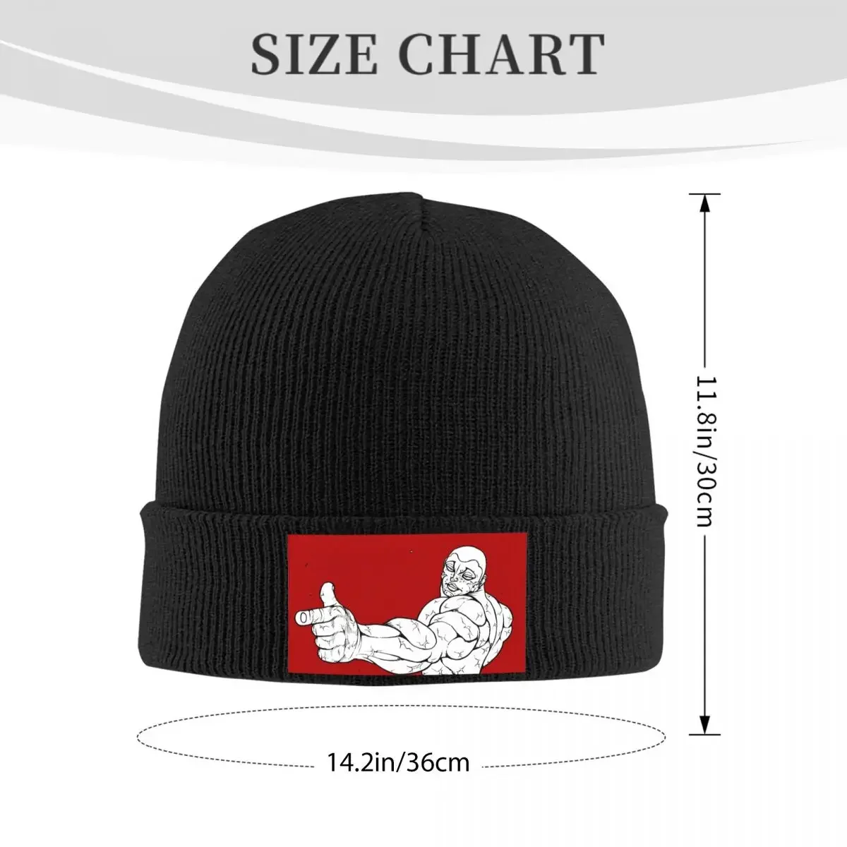 Baki The Grappler Jack Hanma Pointing At You Knit Hat Beanie Autumn Winter Hat Warm Acrylic Hip-hop Martial Anime Caps Men Women