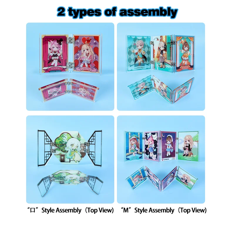 Custom Acrylic Stand Custom Hinged Folding Screen Standees Personalized Anime Character Double Sided Printing Photo Standees view 3