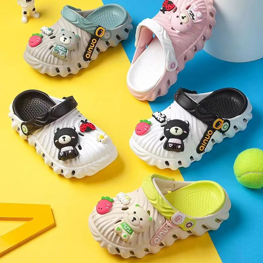 Children Garden Shoes Cute EVA Cartoon Beach Sandals Babies Summer Slippers High Quality Soft Kids Outdoor Slippers Flip Shoes