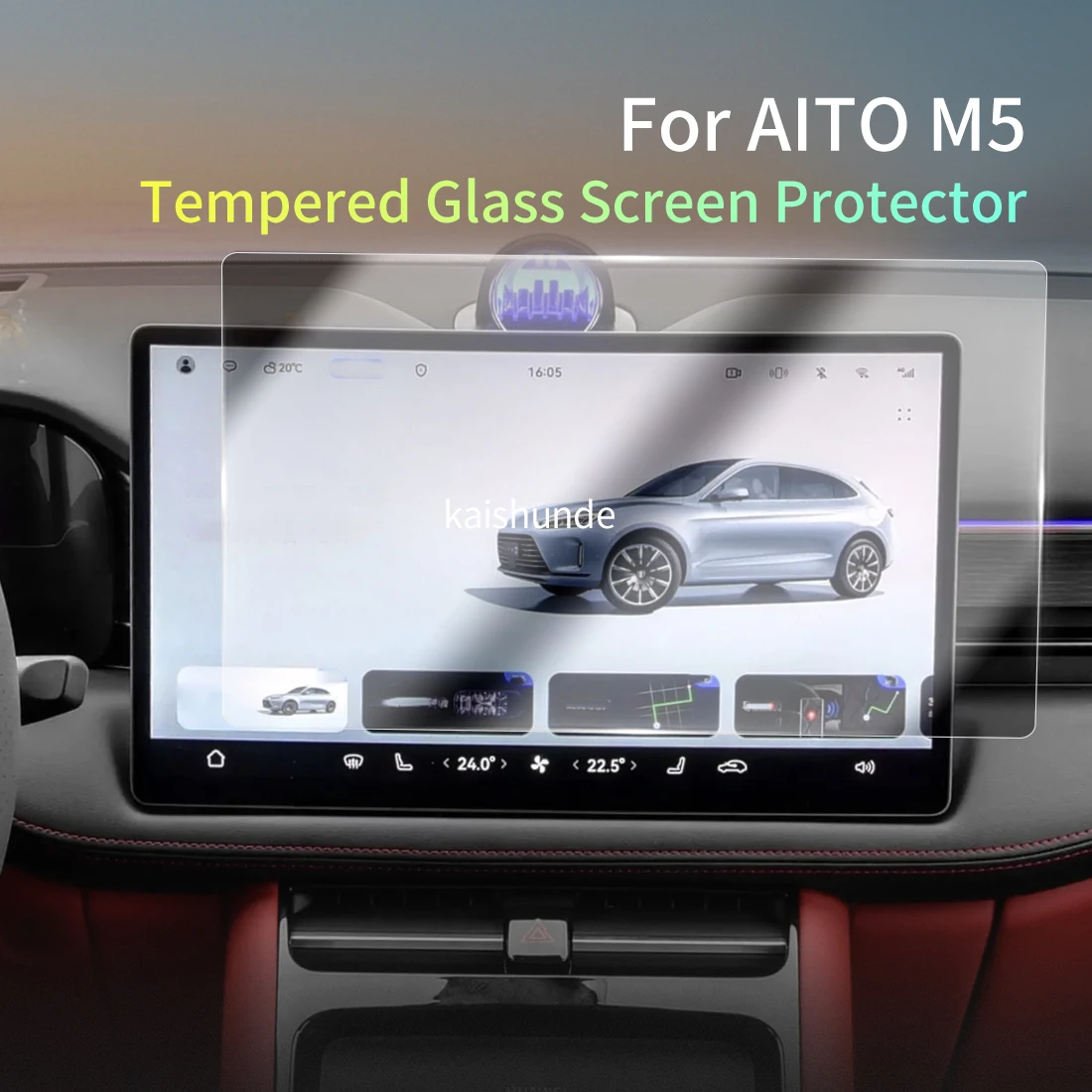 

Автомобильные наклейки, защита для 24 AITO M5, современная защитная пленка из закаленного стекла, дисплей, навигация, автомобиль