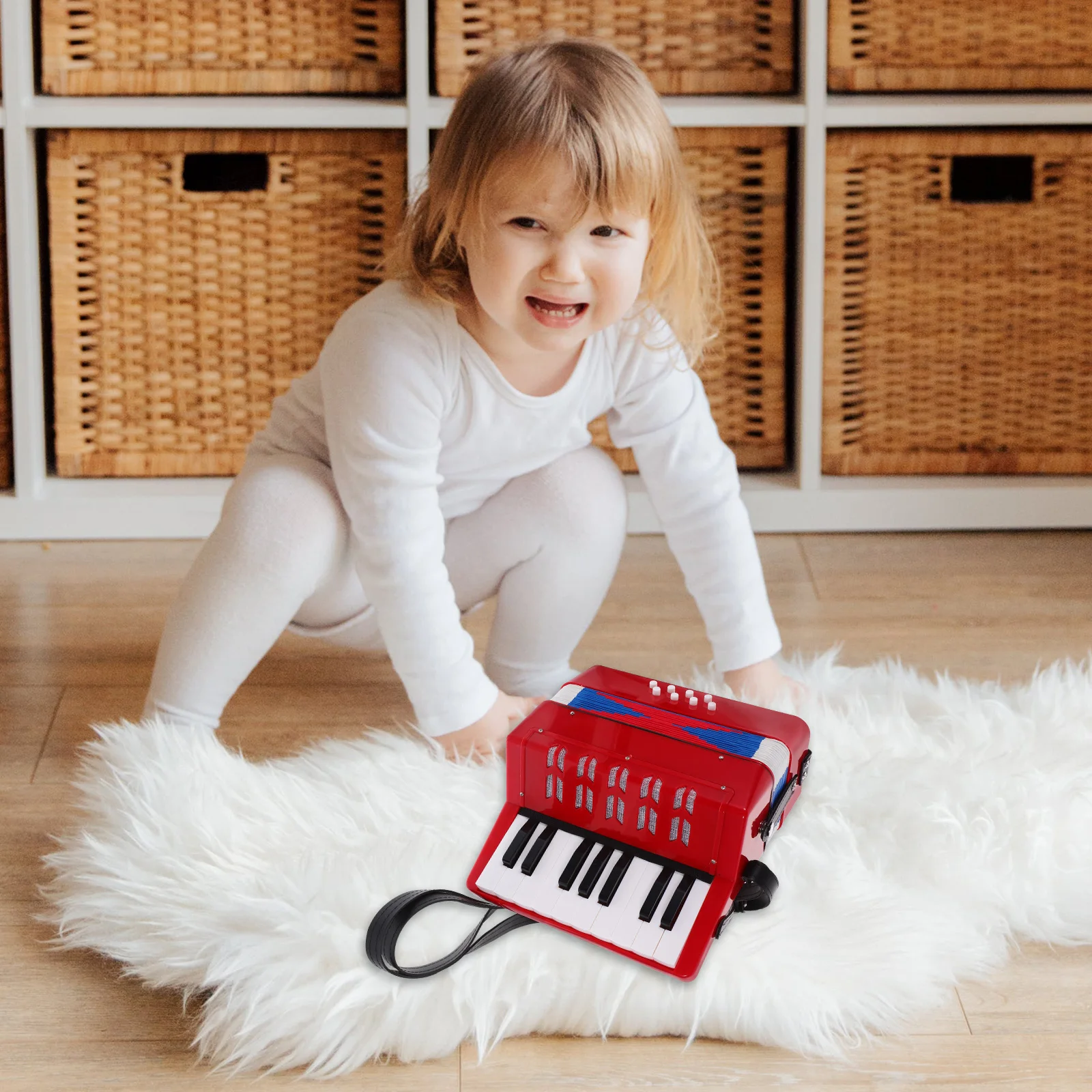 

Accordion for Kids Toys Red Mini Musical Introductory Musical Instruments Instruments Beginner Teaching Learning Toy