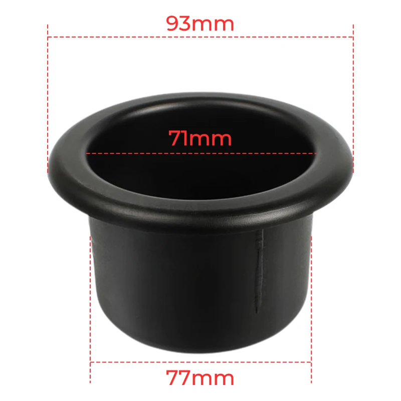 Black Car Cup Water Drink Holder Recessed For RV Car Marine Boat Trailer Plastic Cup Holder Interior Accessories Dropshipping