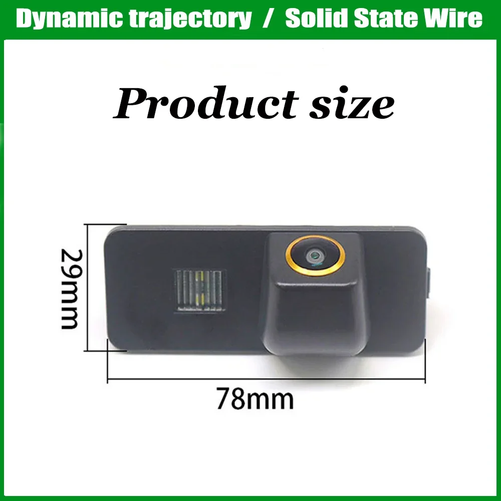 HD عين السمكة عكس الكاميرا ل Volkswagen VW Polo Hatchback 6R MK5 2010-2014 للرؤية الليلية الرؤية الخلفية احتياطية وقوف السيارات CCD #3