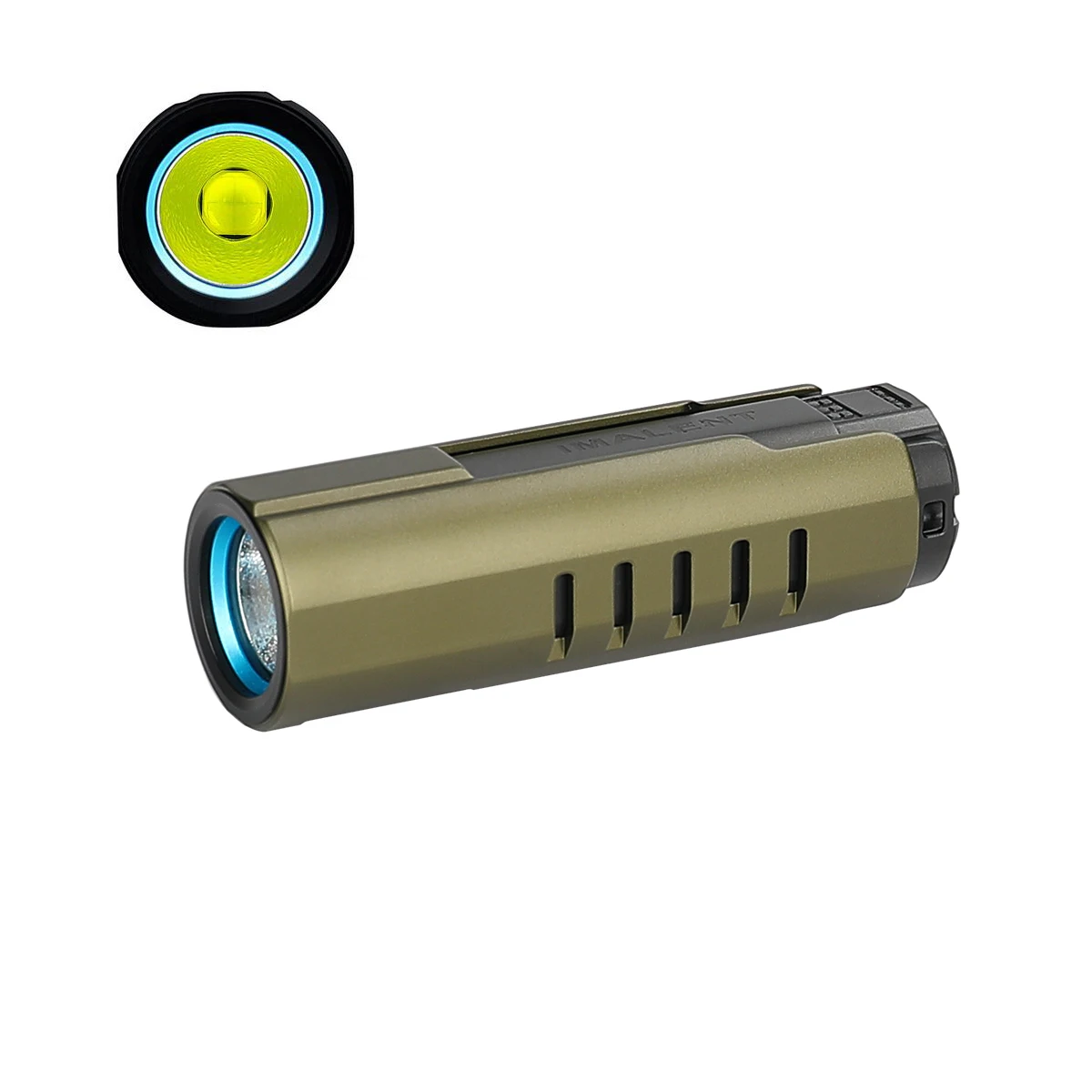 

IMALENT 4000 Lumen LED Mini Keychain EDC Flashlight Magnetic Charging Rechargeable Camping Torch (Green)