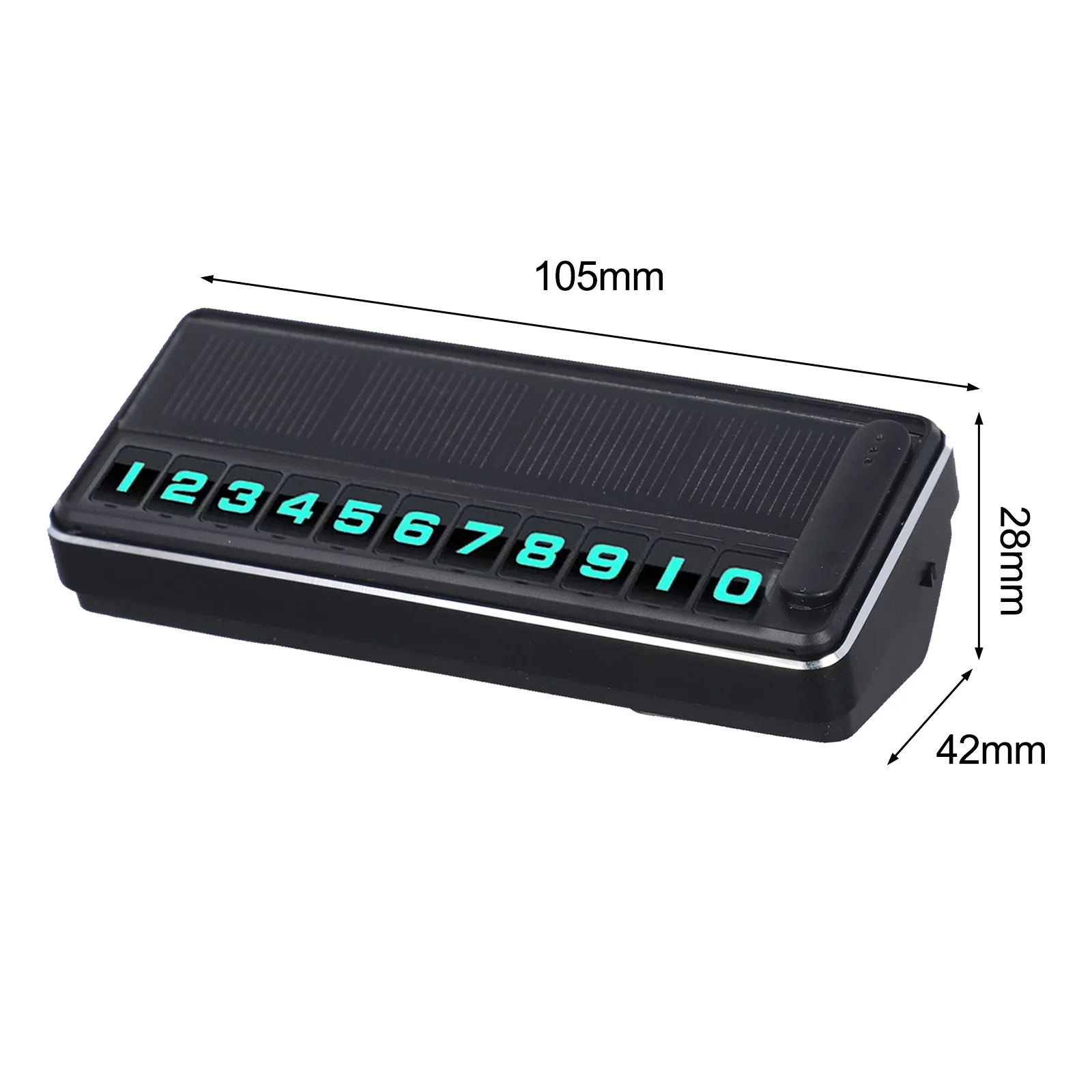 Solar Car Phone Number Plate Temporary Parking Plate Hidden Plates Led Lighting Multiple Number Parking Accessories