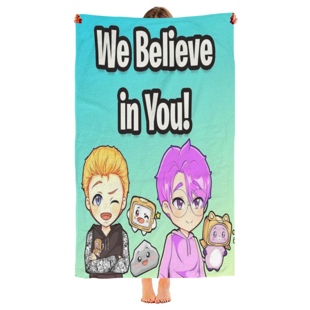 

Quick Drying Beach Towels Lankybox Foxy Boxy Kawaii Oversized 30x60inch Printing Towel Super Absorbent Pool Towel Blanket