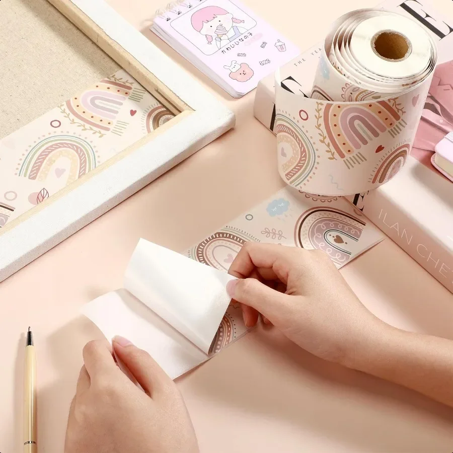 Boho Bulletin Board Border Rainbow Bulletin Board Border Trim Self Adhesive Rainbow Classroom Decorations Waterproof School Cha