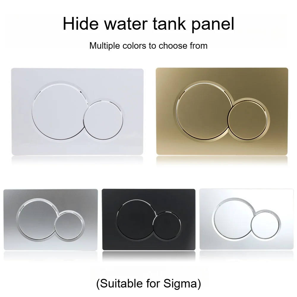 Dual Flush Toilet Hidden Water Tank Push Button Plate Compatible with Geberit Sigma01 20 30 Top Mount Flush Actuator Replacement