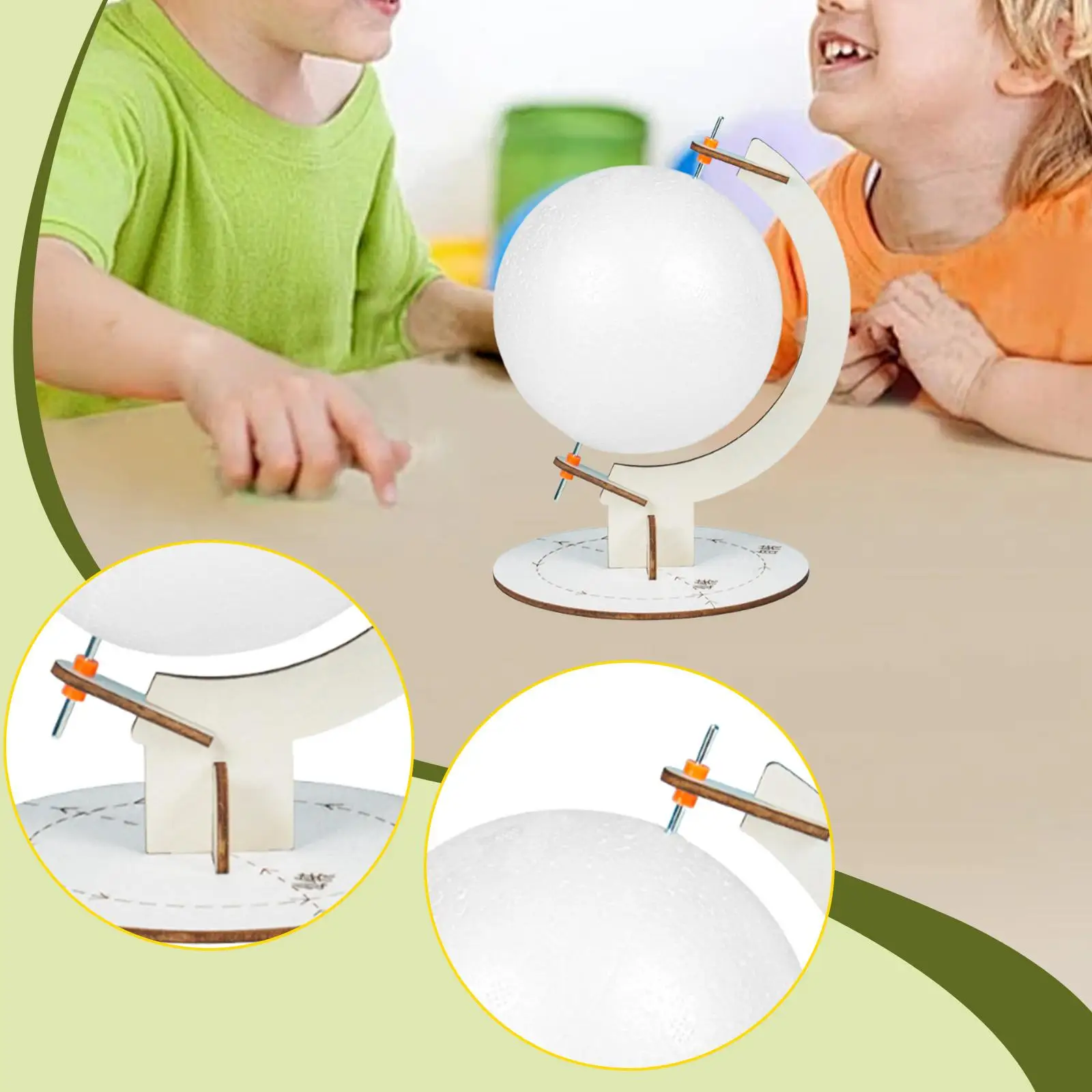 DIY Earth Model Kit Compact Travel Develop Creativity Craft DIY Science Experiment Foam Ball Educational Toy Earth Model Project