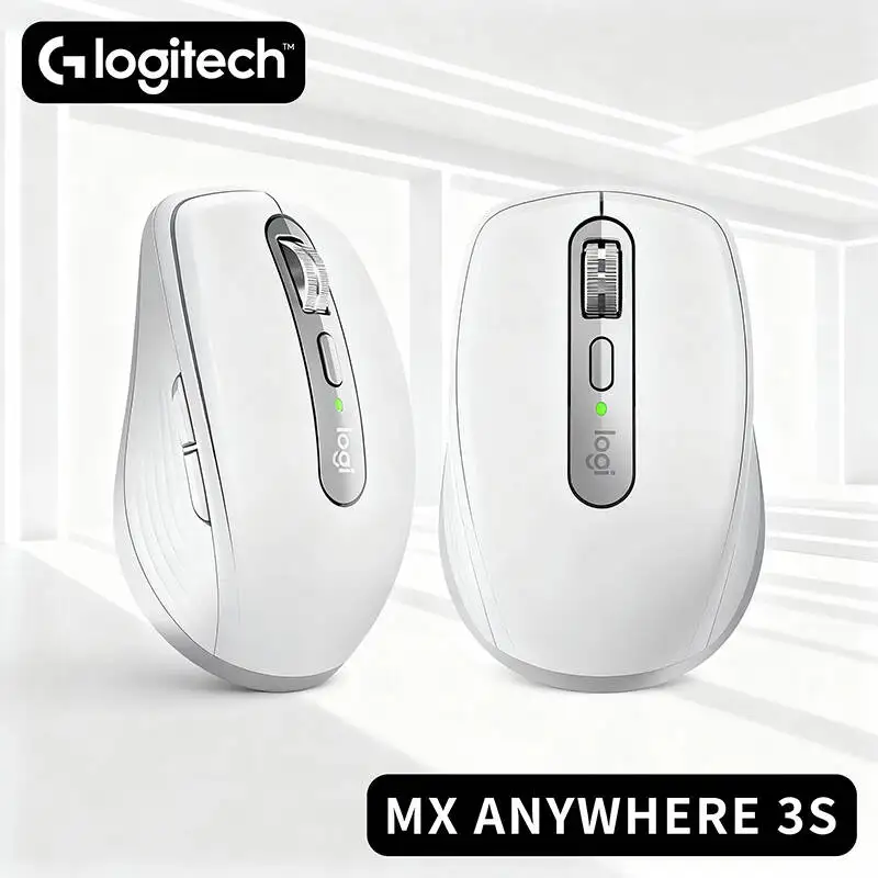 Logitech MX Anywhere 3S Kompaktleistungsmaus, ergonomisches Design, wiederaufladbar, schnelles Scrollen für Laptop, PC, Mac