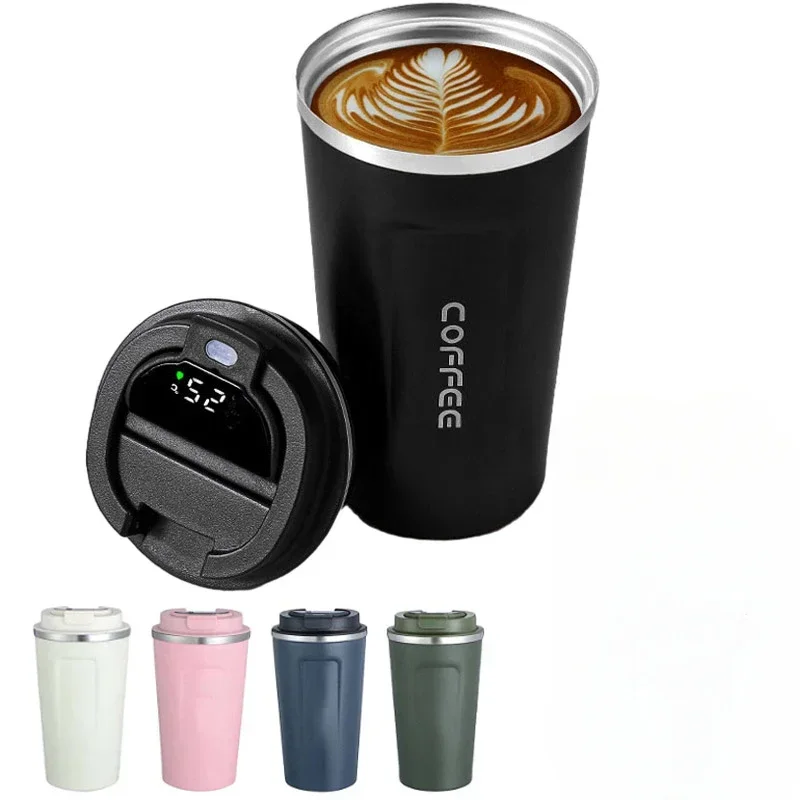 510ml intelligente LED-Temperatur anzeige Edelstahl Kaffeetasse Temperatur messung Isolierung Outdoor-Auto tragbare Tasse