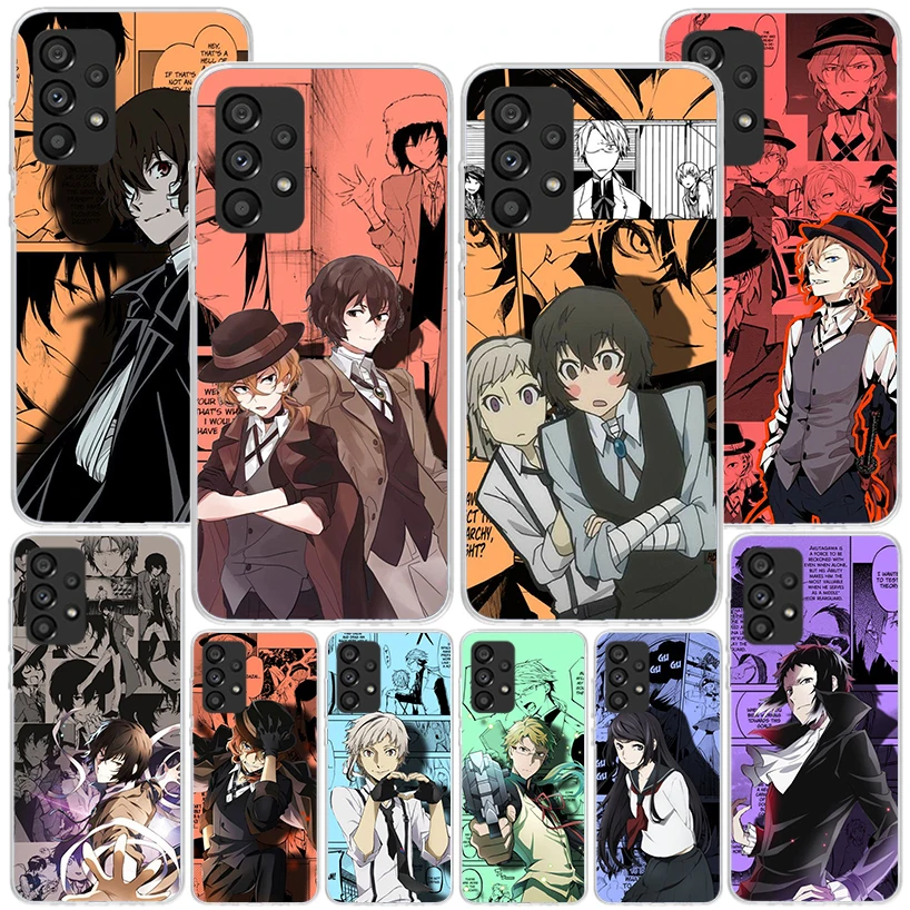 Bungo Stray Dogs Manga Phnoe Case for Samsung Galaxy A15 A55 A35 A25 A14 A54 A34 A24 A13 A53 A33 A23 A52 A12 A32 A22 A04S A03S A