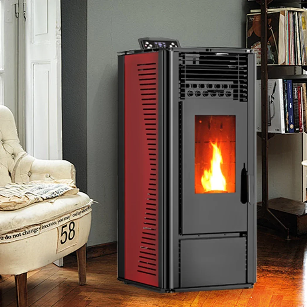 KM1009A ECO Automatic Feeding Cheap Electric Pellet Stove  Wifi Control Panel Indoor Wood Pelletstove Heater for Sale