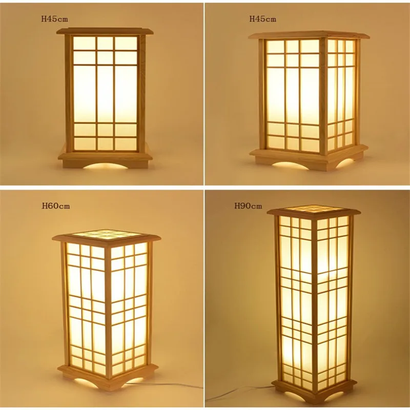 Imagem -04 - Japonês Neutro Charming Iluminação Led Tatami Estilo Quadrado Madeira Feita Lâmpada para Sala de Estar Quarto Decoração para Casa Moderno