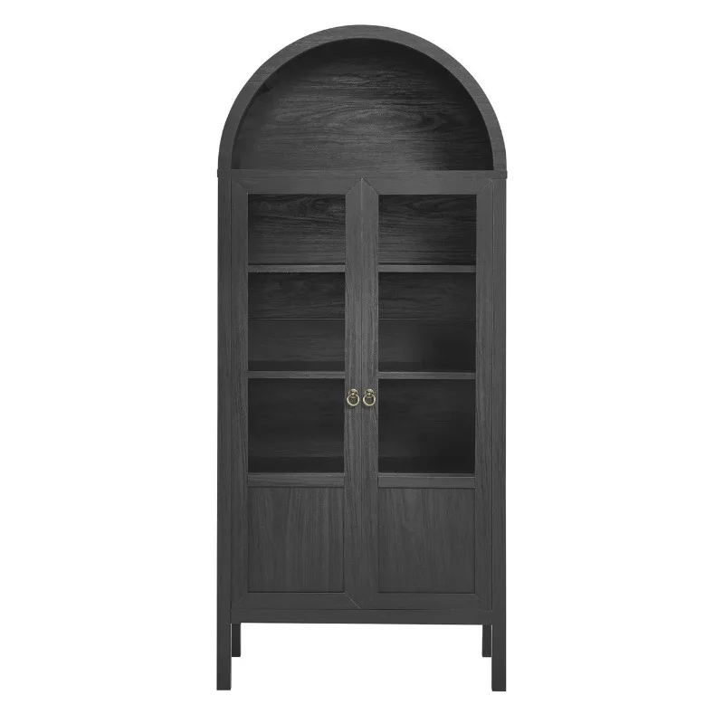 

solid wood bookcase household living room study storage cabinet American retro style dining side cabinet display cabinet